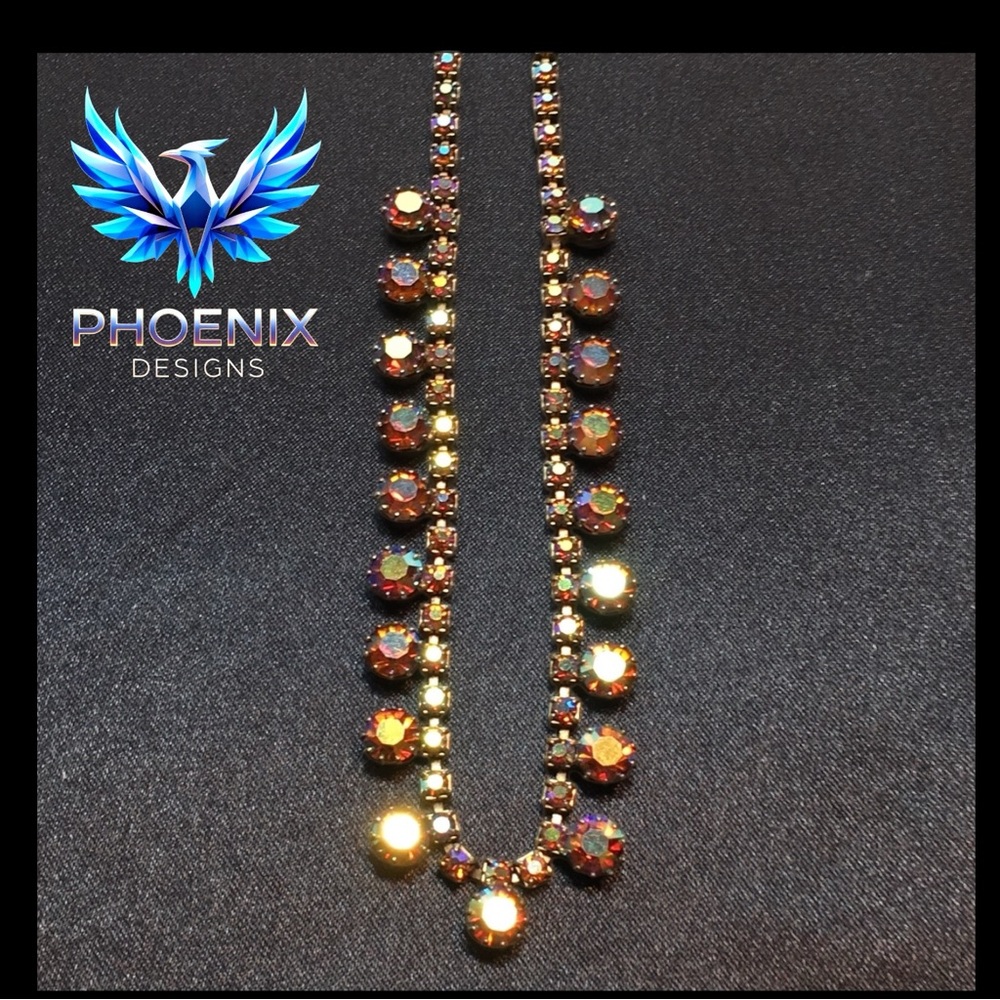 Crystal AB Necklace Vintage Fire 🔥